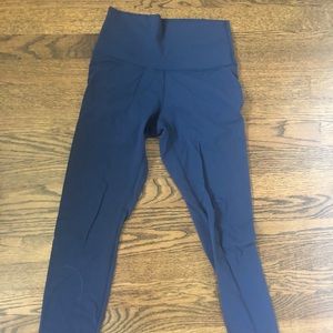Navy 7/8 High Waisted Wunder Under Leggings